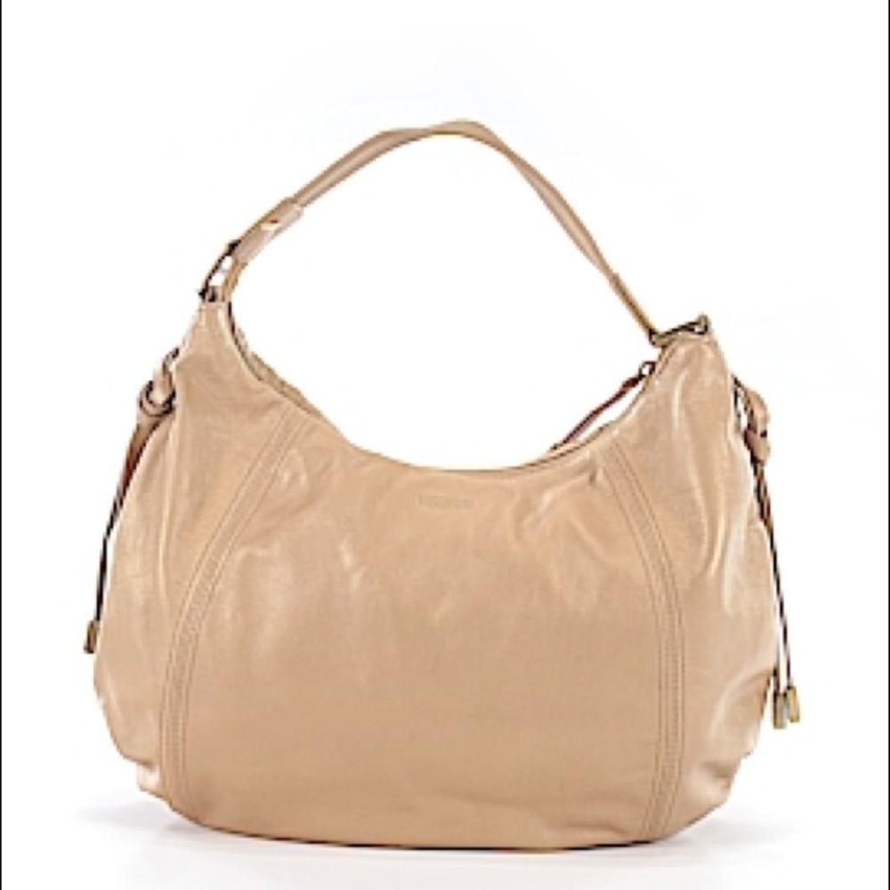 Kenneth Cole Reaction Gold Leather Hobo - Picture 1 of 8
